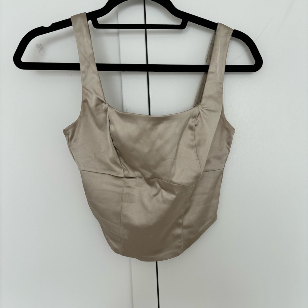 Silk bustier top